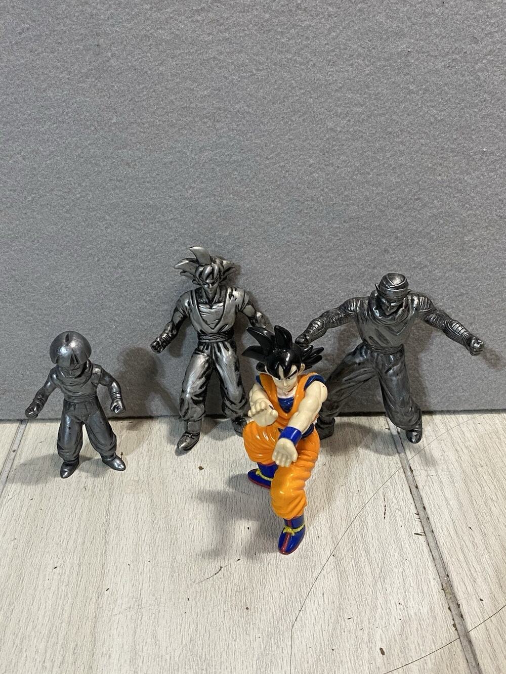 2000 Burger King Dragon Ball Z Figures Gold Goku Silver Gohan Piccolo 1989 Goku